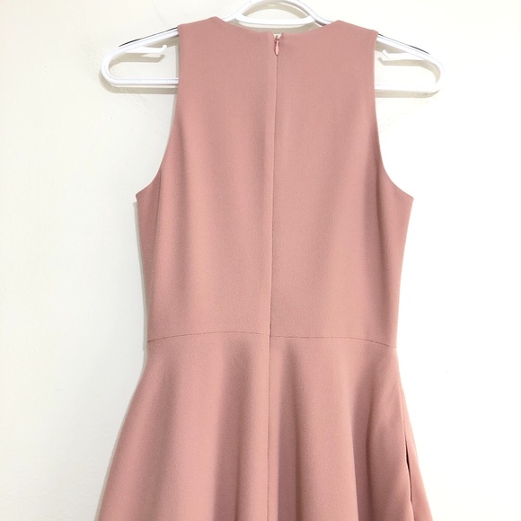 Dress the Population Catalina Plunge V-Neck Dress, Large, Blush